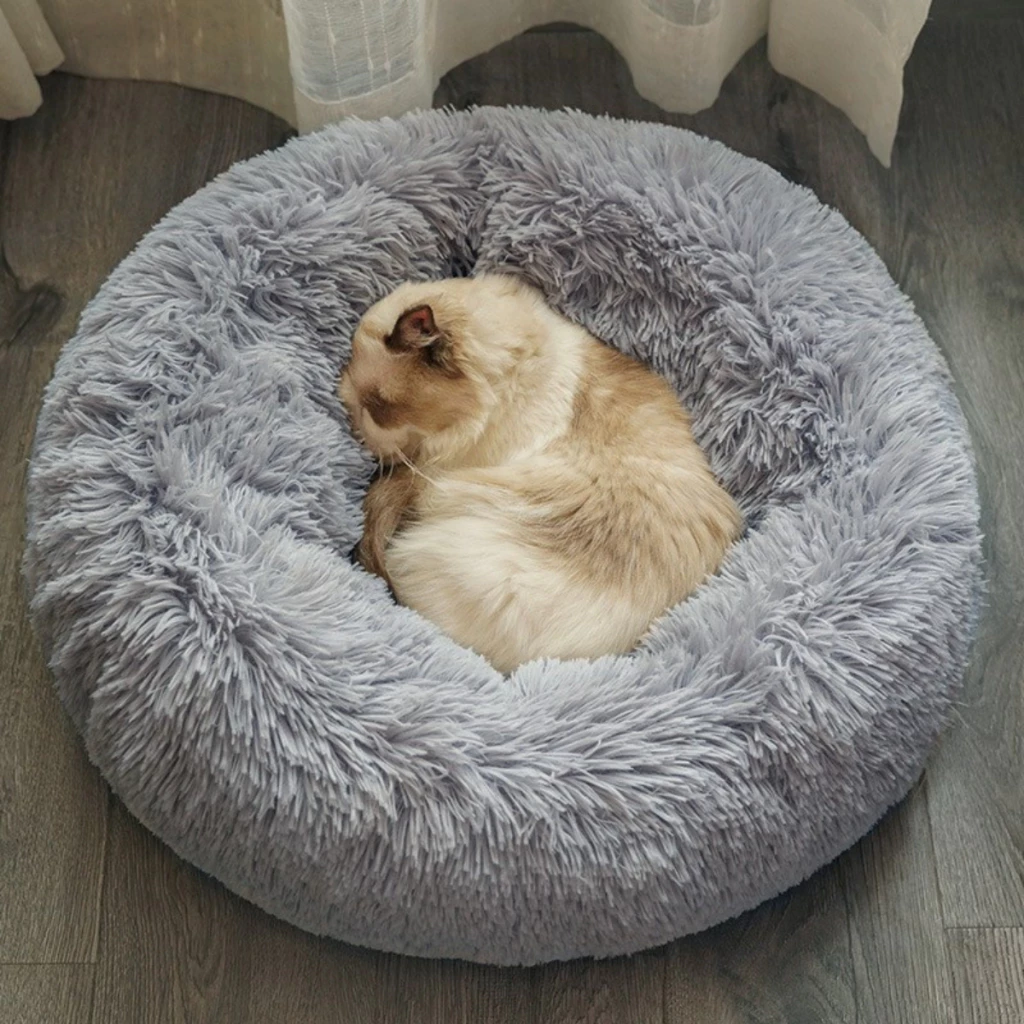 Cama Nuvem Caminha Para Cachorro e Gato Redonda Peluciada Pet