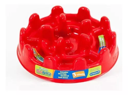 Comedouro lento pequeno vermelho – Cachorro e Gato