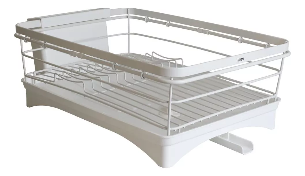 Escorredor De Pratos Louça Aço Inox Com Drenagem E Alças
