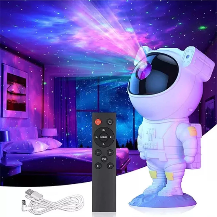 Projetor De Luz Noturna Luminária Astronauta